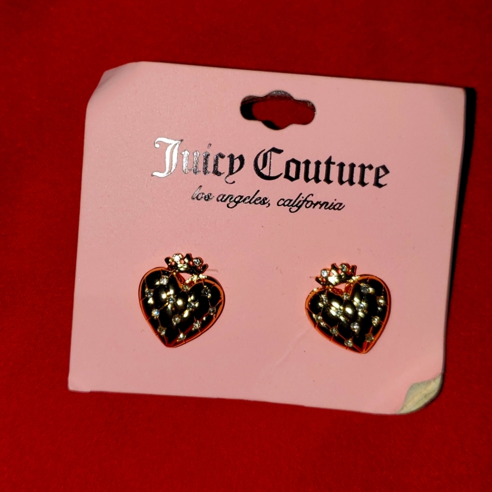 Juicy couture heart earrings